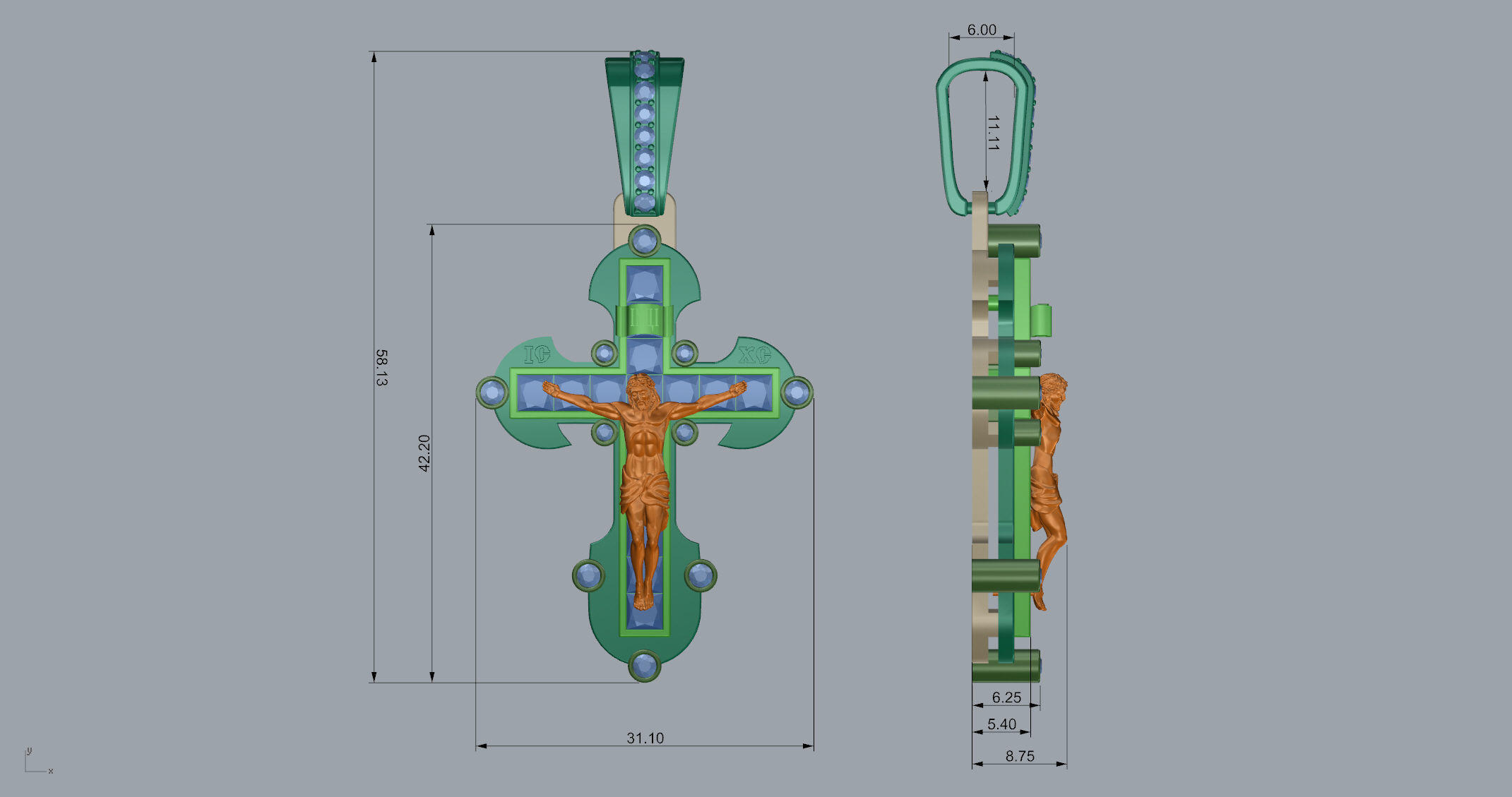 Gold N928 3D print model_7