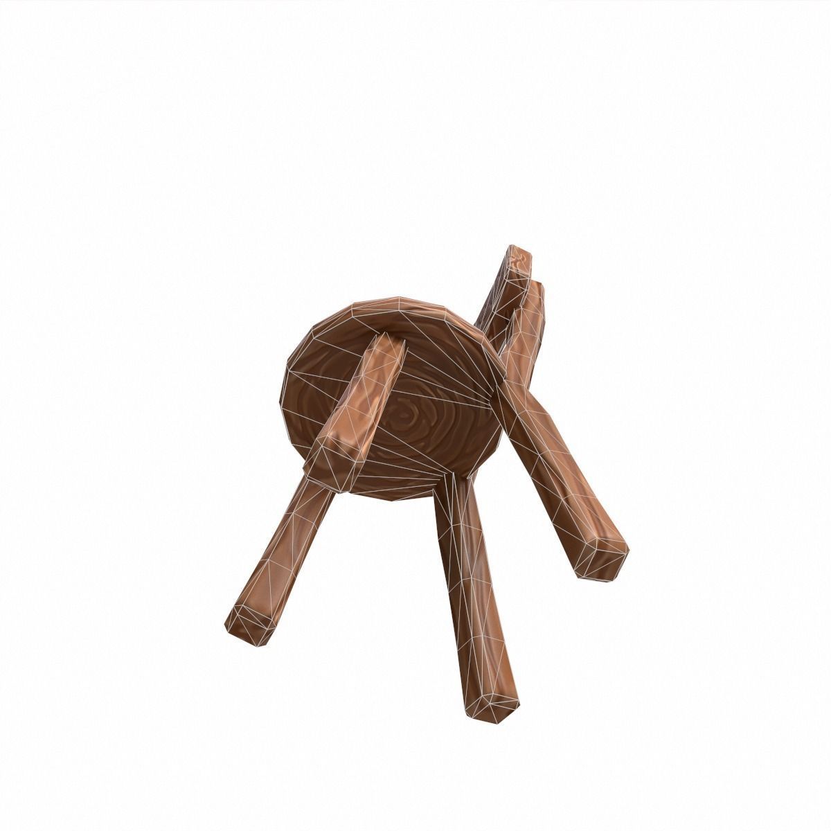 Chair stylized fantasy Low-poly 3D model_18