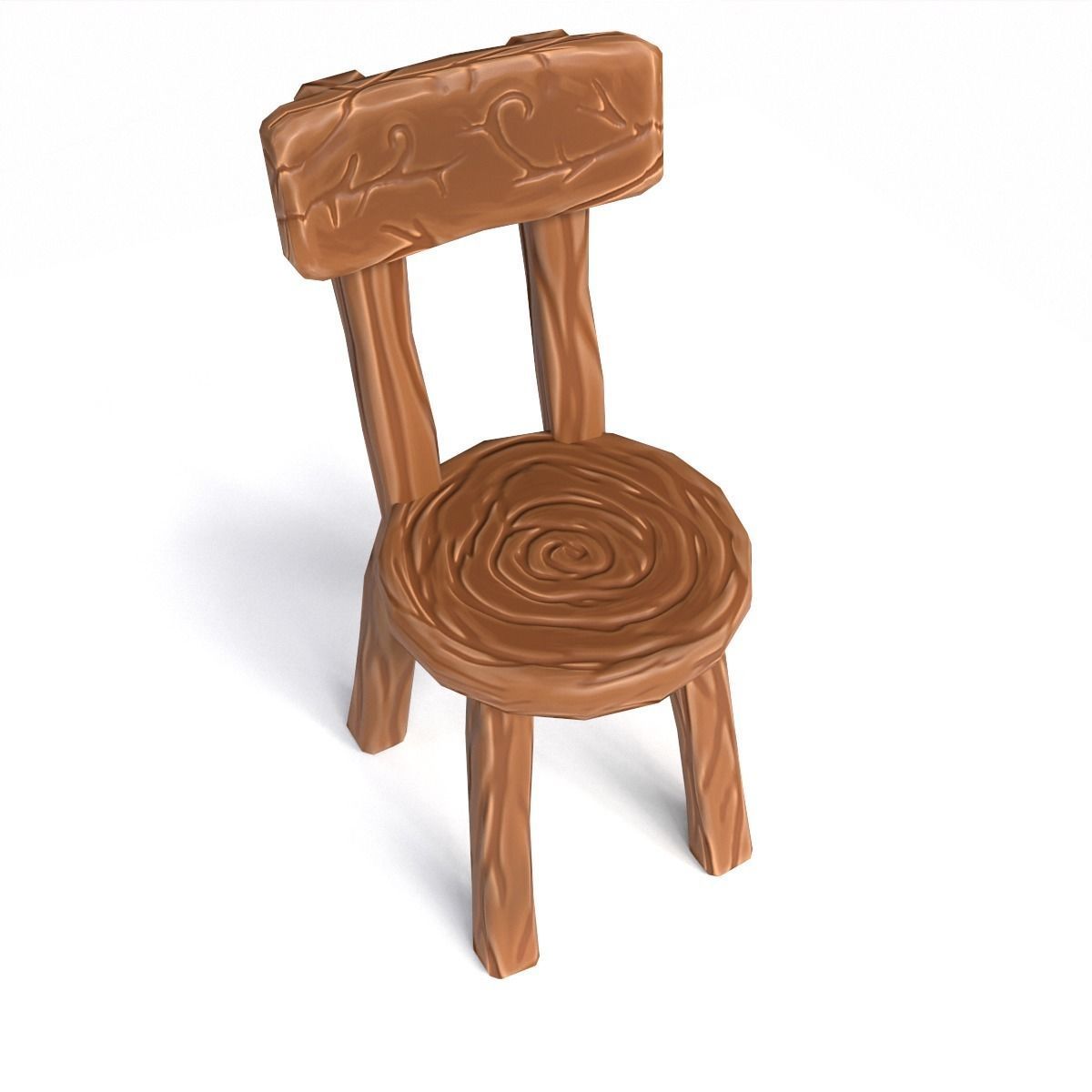 Chair stylized fantasy Low-poly 3D model_11