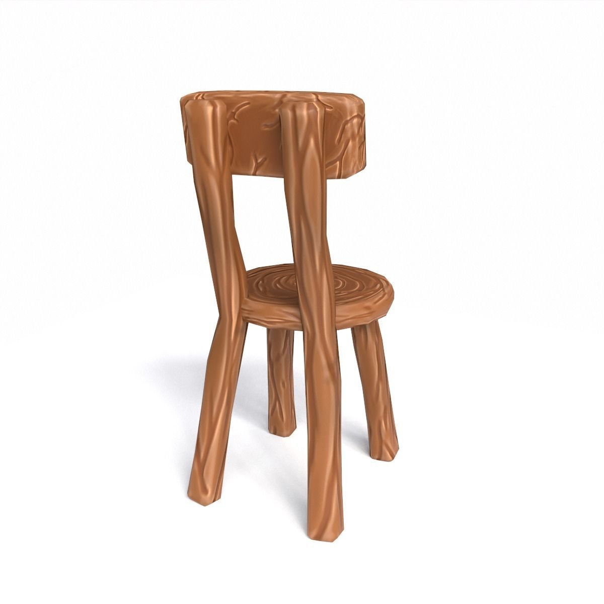 Chair stylized fantasy Low-poly 3D model_5
