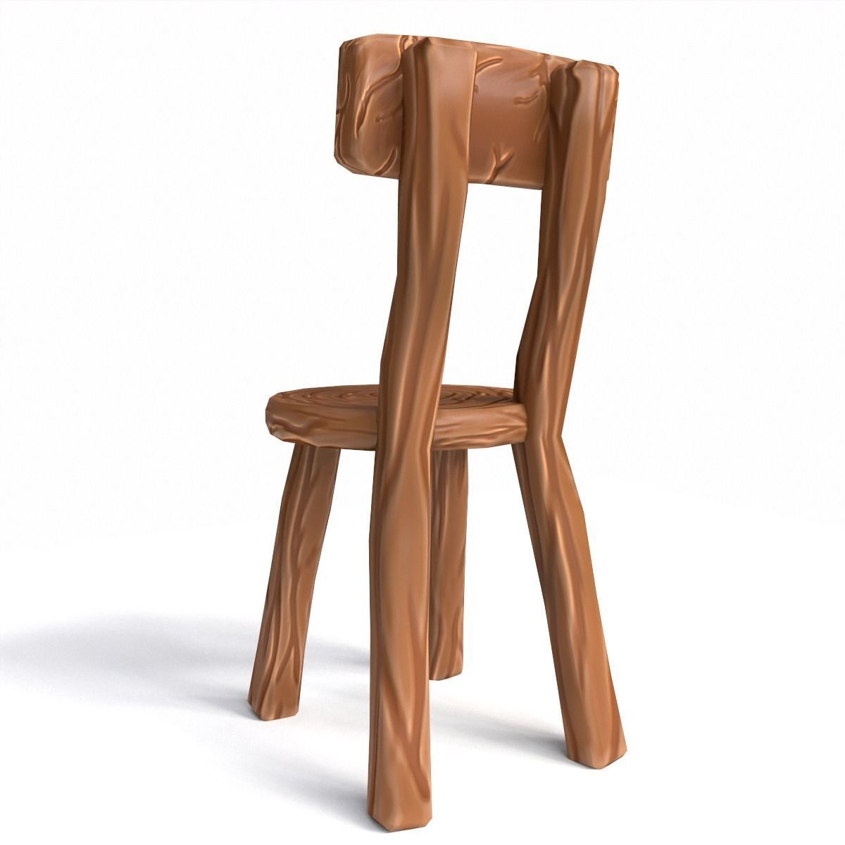 Chair stylized fantasy Low-poly 3D model_8
