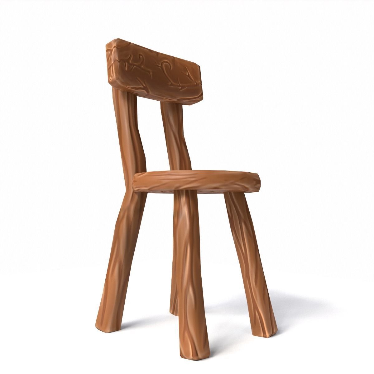 Chair stylized fantasy Low-poly 3D model_14