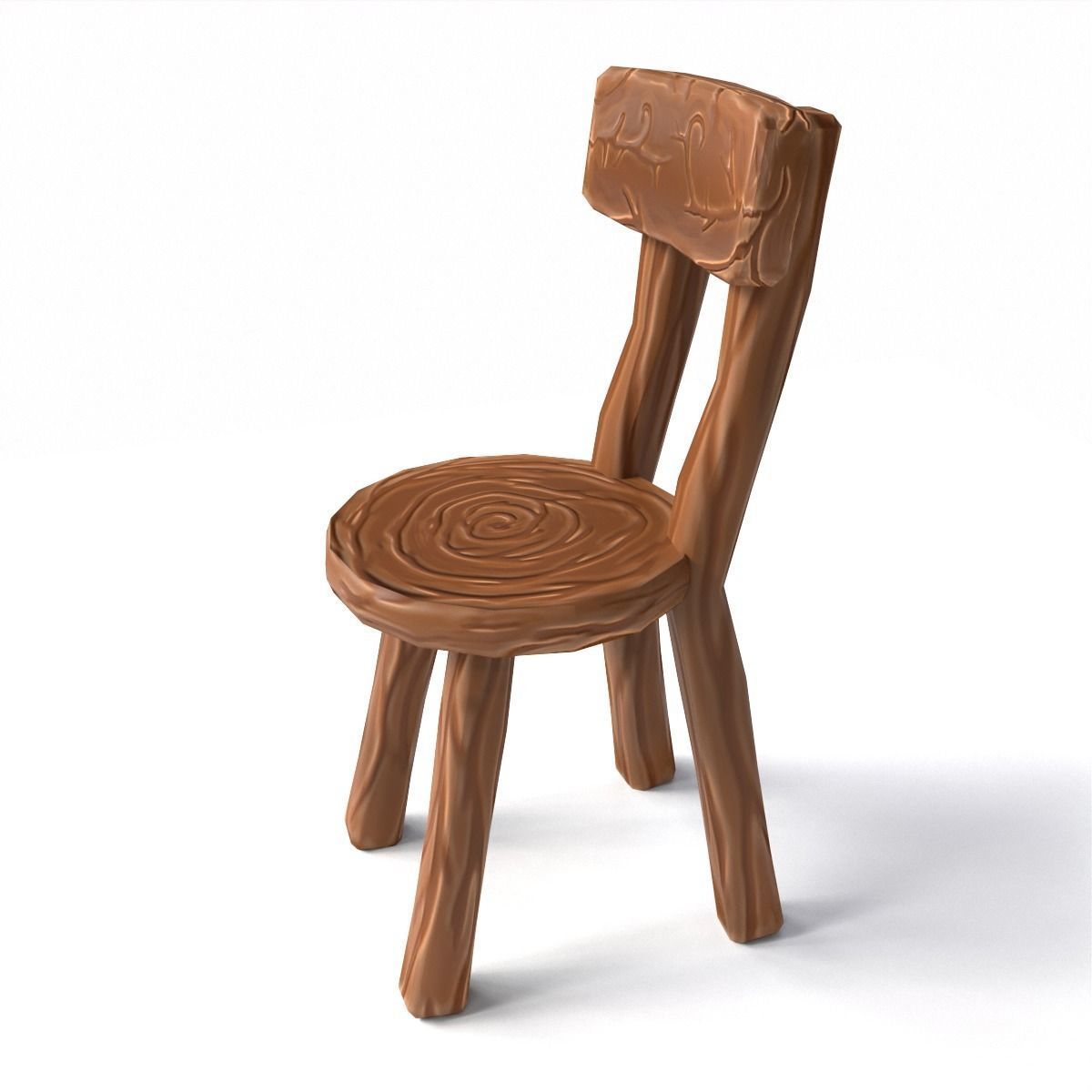 Chair stylized fantasy Low-poly 3D model_13