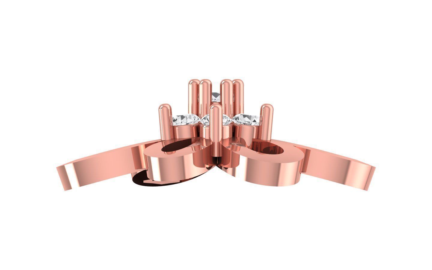 Flower Earrings Pendant Set 3dm STL OBJ FBX Renders Details 3D print model_5