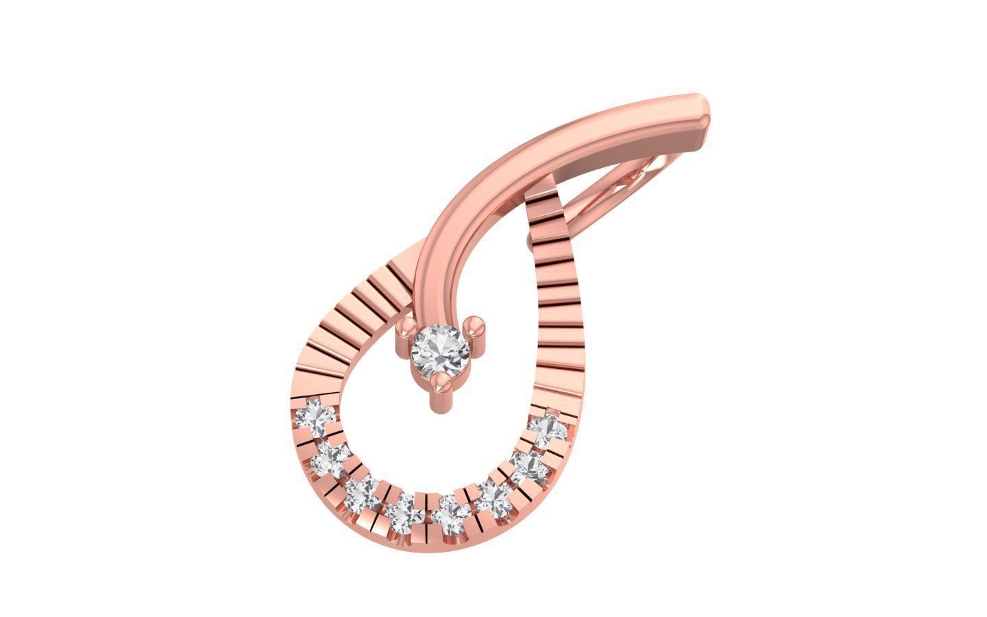 Stud Earrings Pendant Set 3dm STL OBJ FBX Renders Details 3D print model_3