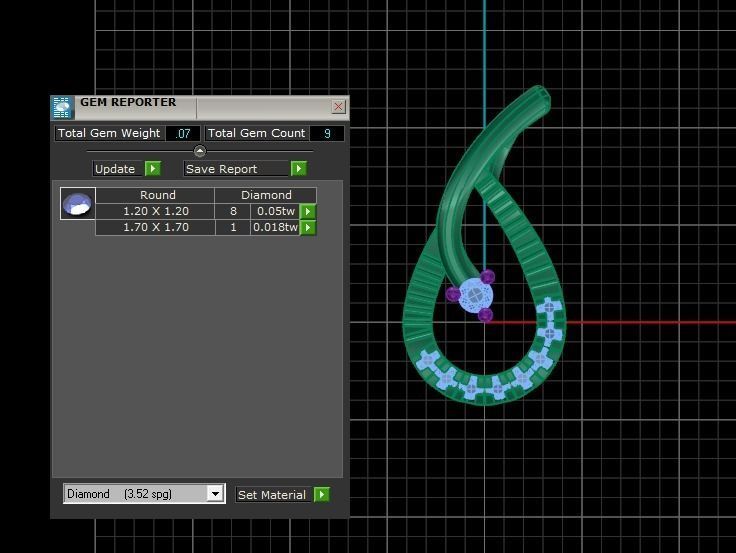Stud Earrings Pendant Set 3dm STL OBJ FBX Renders Details 3D print model_9