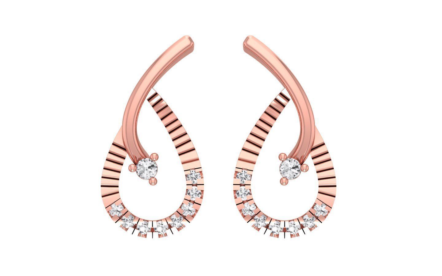 Stud Earrings Pendant Set 3dm STL OBJ FBX Renders Details 3D print model_4