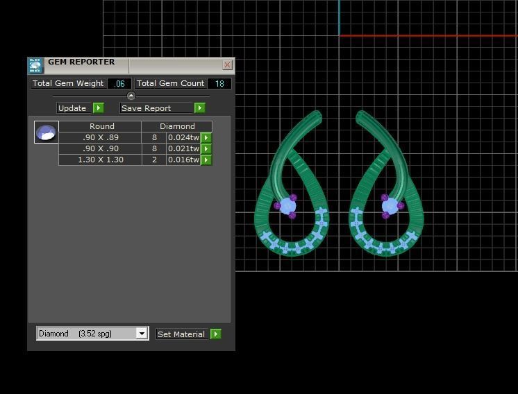 Stud Earrings Pendant Set 3dm STL OBJ FBX Renders Details 3D print model_8