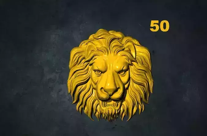 lions golden lion head