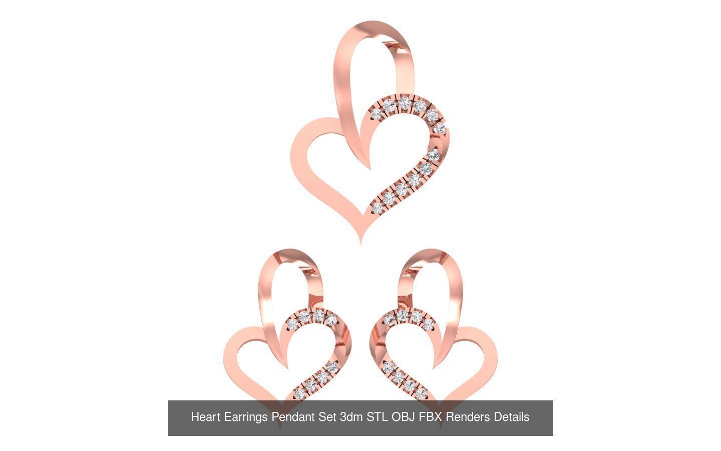 140 Earrings Pendant Set 3dm STL OBJ FBX Details Collection _87