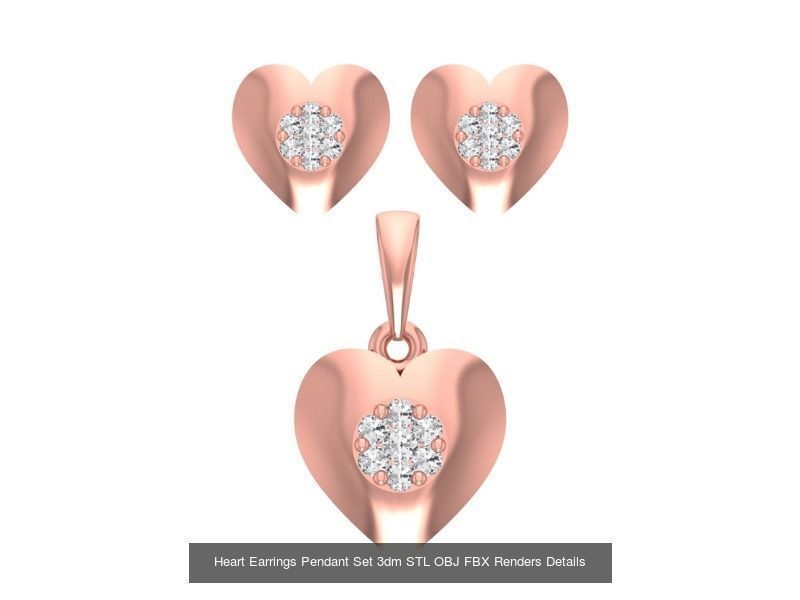 140 Earrings Pendant Set 3dm STL OBJ FBX Details Collection _75