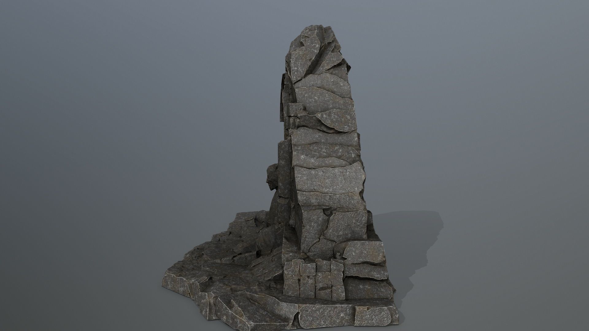 Buddha Rock Low-poly 3D model_7