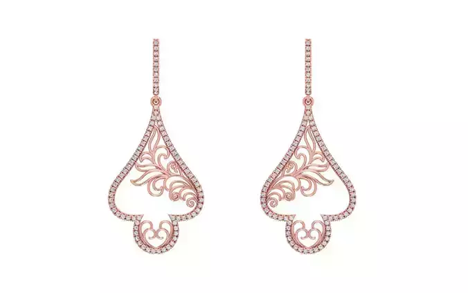 Women Loop Earrings 3dm STL OBJ FBX Renders Details
