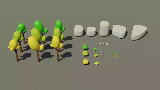 Stylized Low-Poly Environment Pack Low-poly 3D model