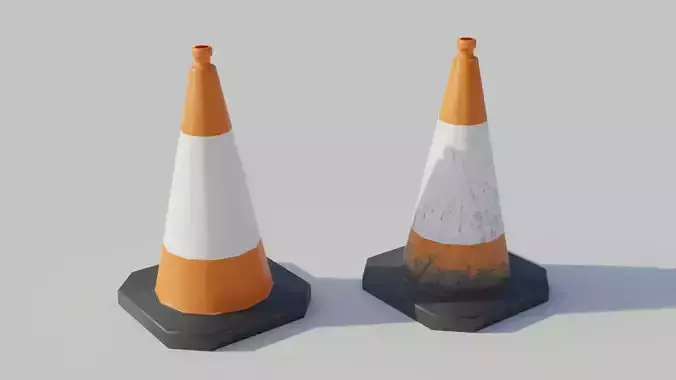 Traffic Cone - Low Poly PBR Low-poly 3D model