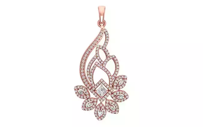 Women Minimalist Pendants 3dm STL OBJ FBX Renders Details