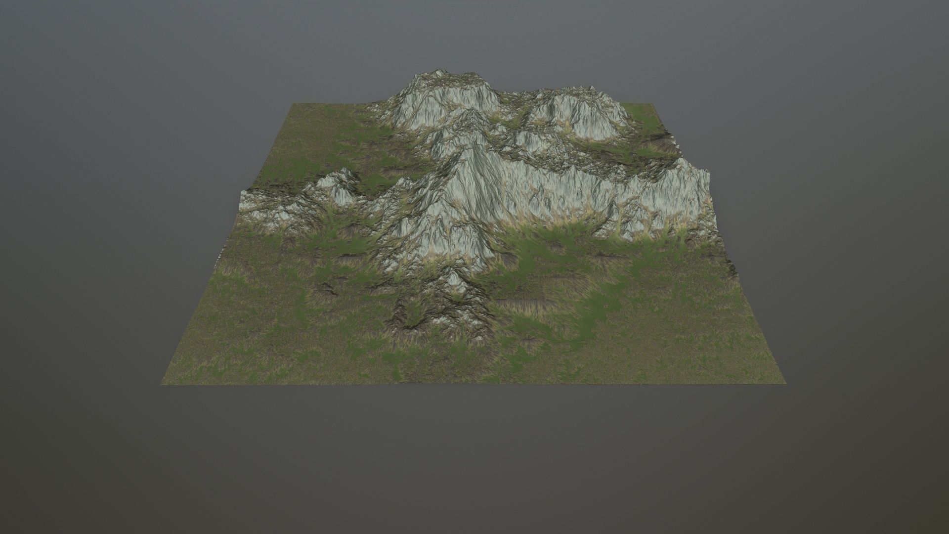 Terrain mountain Low-poly 3D model_5
