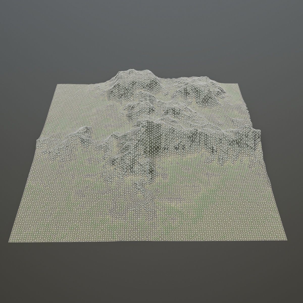 Terrain mountain Low-poly 3D model_11