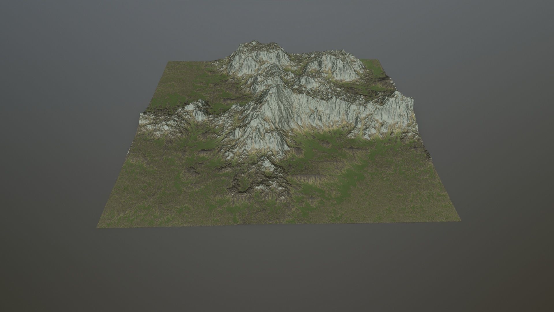 Terrain mountain Low-poly 3D model_10