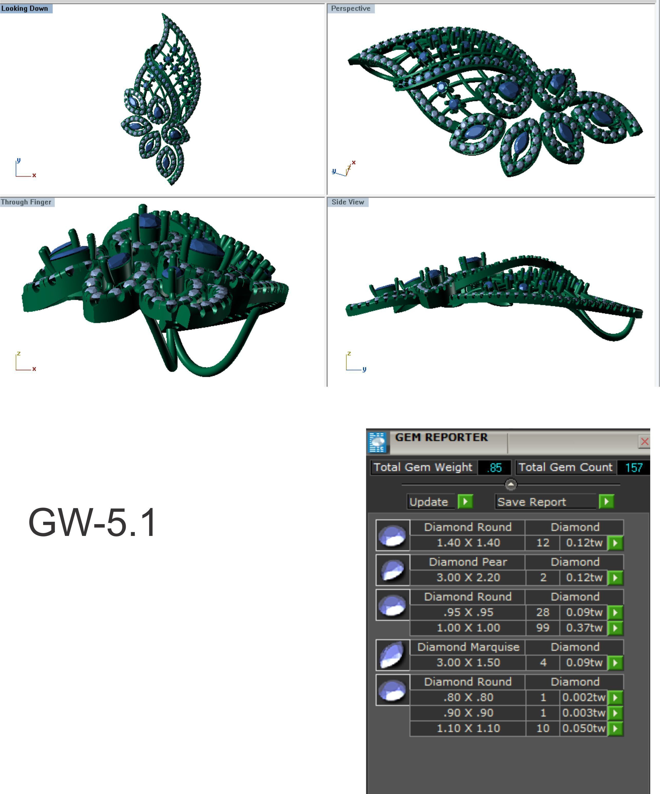 Women Bridal Earrings 3dm STL OBJ FBX Renders Details 3D print model_3