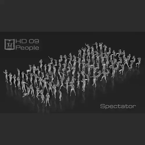 HD People 09 spectator 3D print model