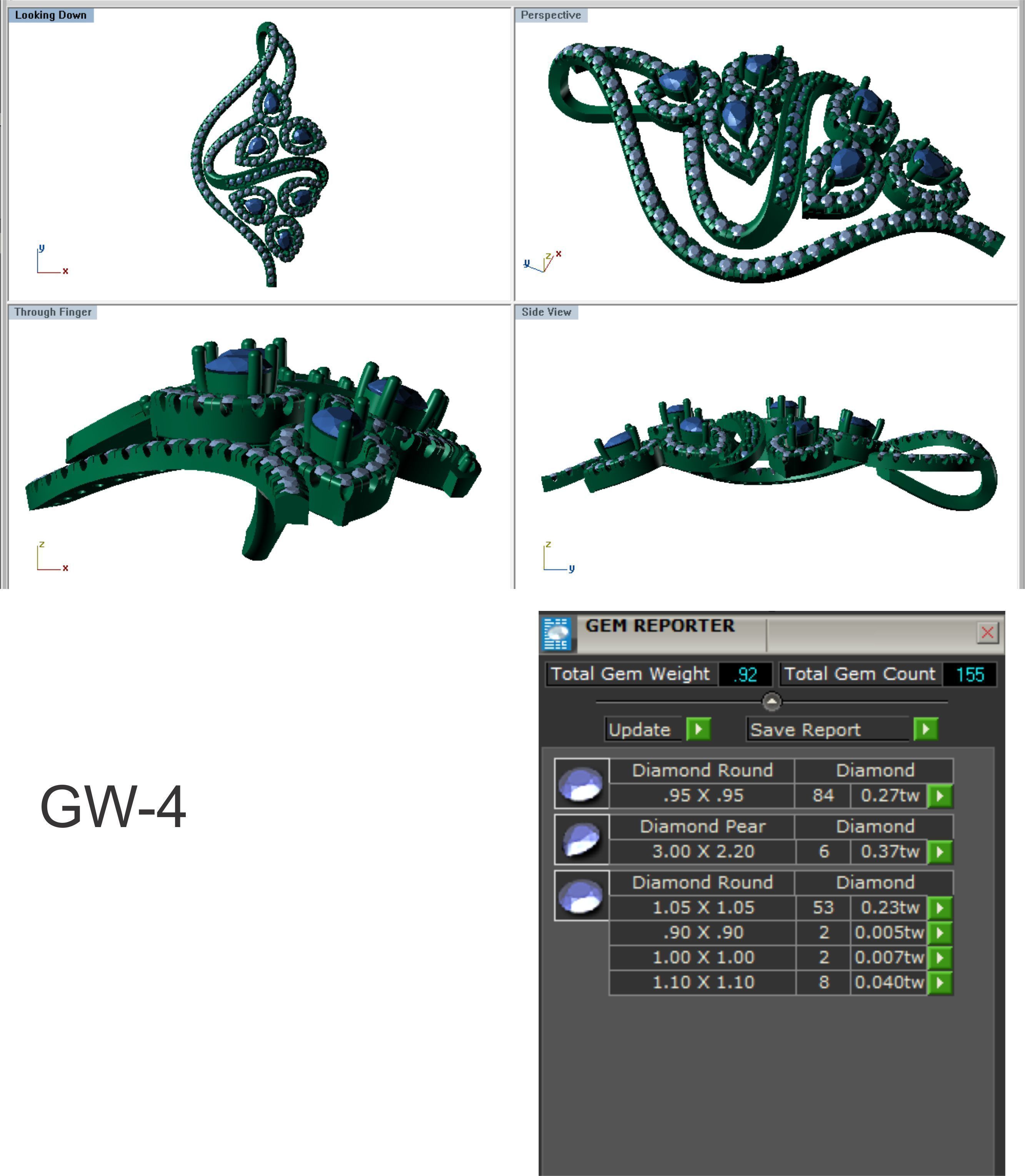 Women Bridal Earrings 3dm STL OBJ FBX Renders Details 3D print model_3