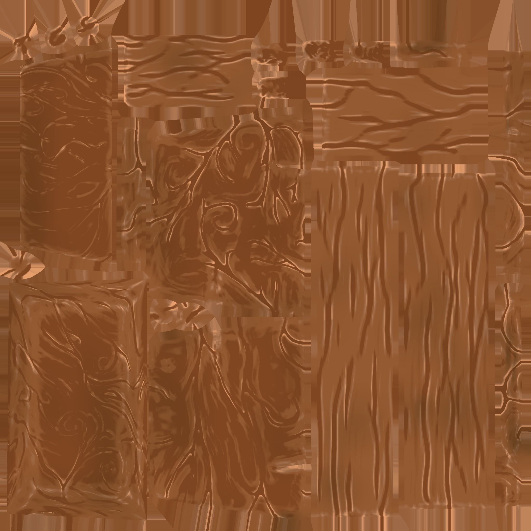 Chair stylized fantasy Low-poly 3D model_31