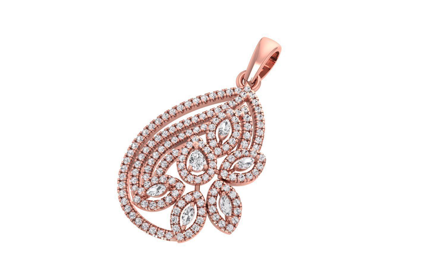 Women Pendants 3dm STL OBJ FBX Renders Details 3D print model_2