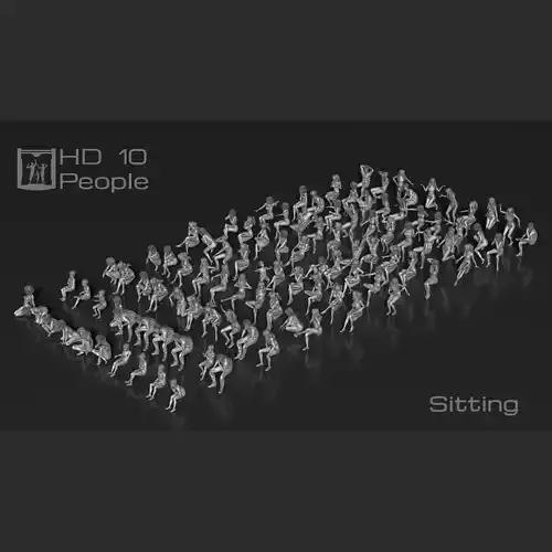 HD People 10 Sitting 3D print model