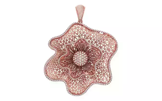 Women Filigree Pendants 3dm STL OBJ FBX Renders Details