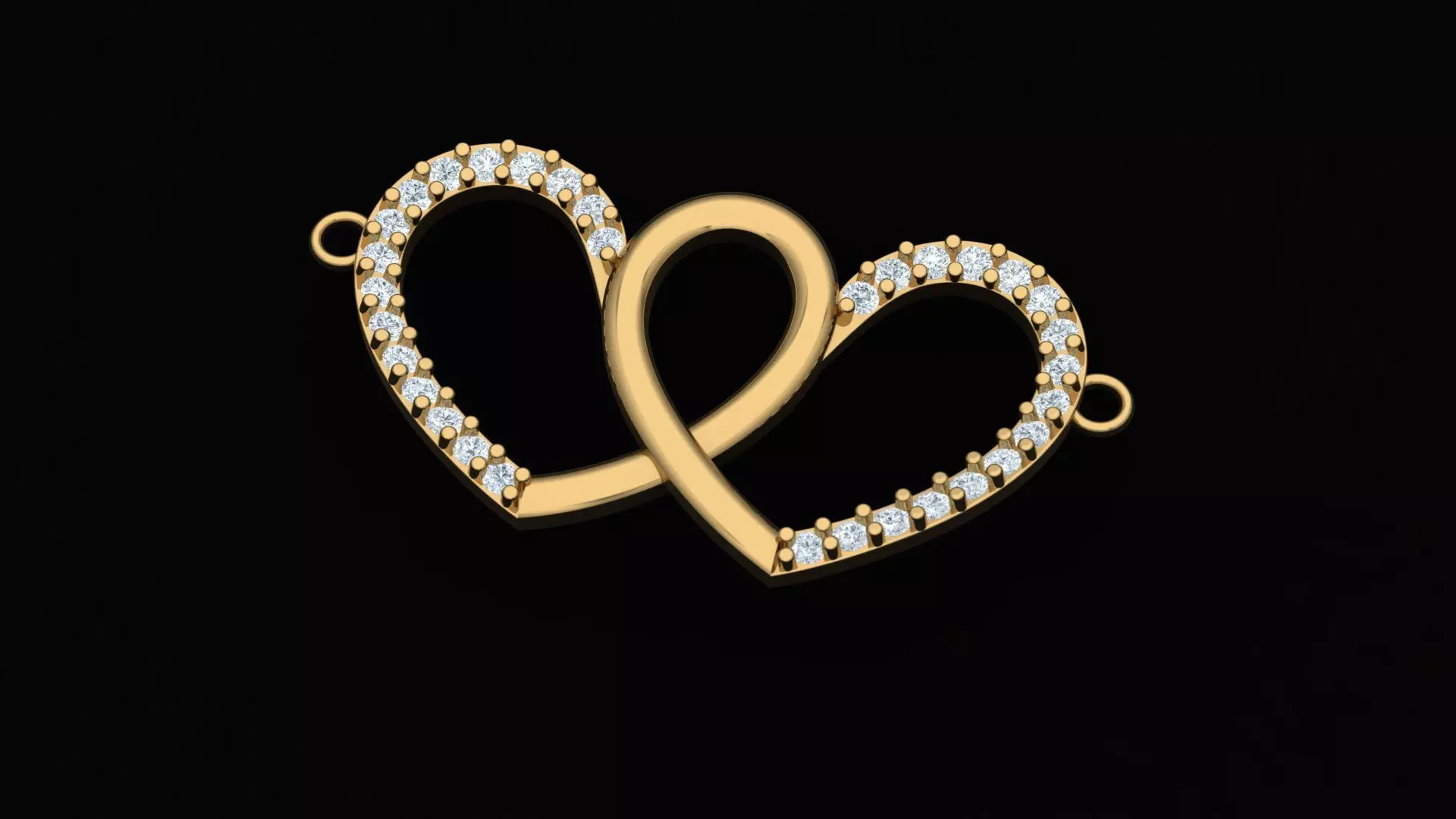 Heart shape pendant 3D print model