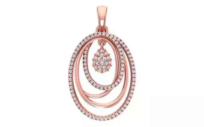 Women Oval Shape Pendants 3dm STL OBJ FBX Renders Details