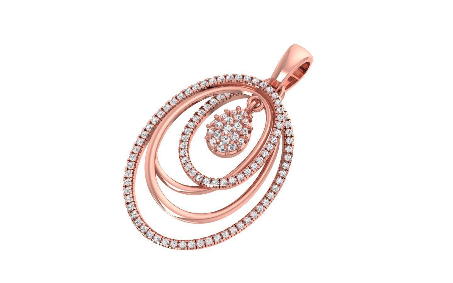 Women Oval Shape Pendants 3dm STL OBJ FBX Renders Details 3D print model_1