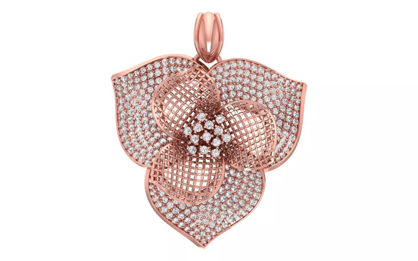 Women Flower Pendants 3dm STL OBJ FBX Renders Details 3D print model_0