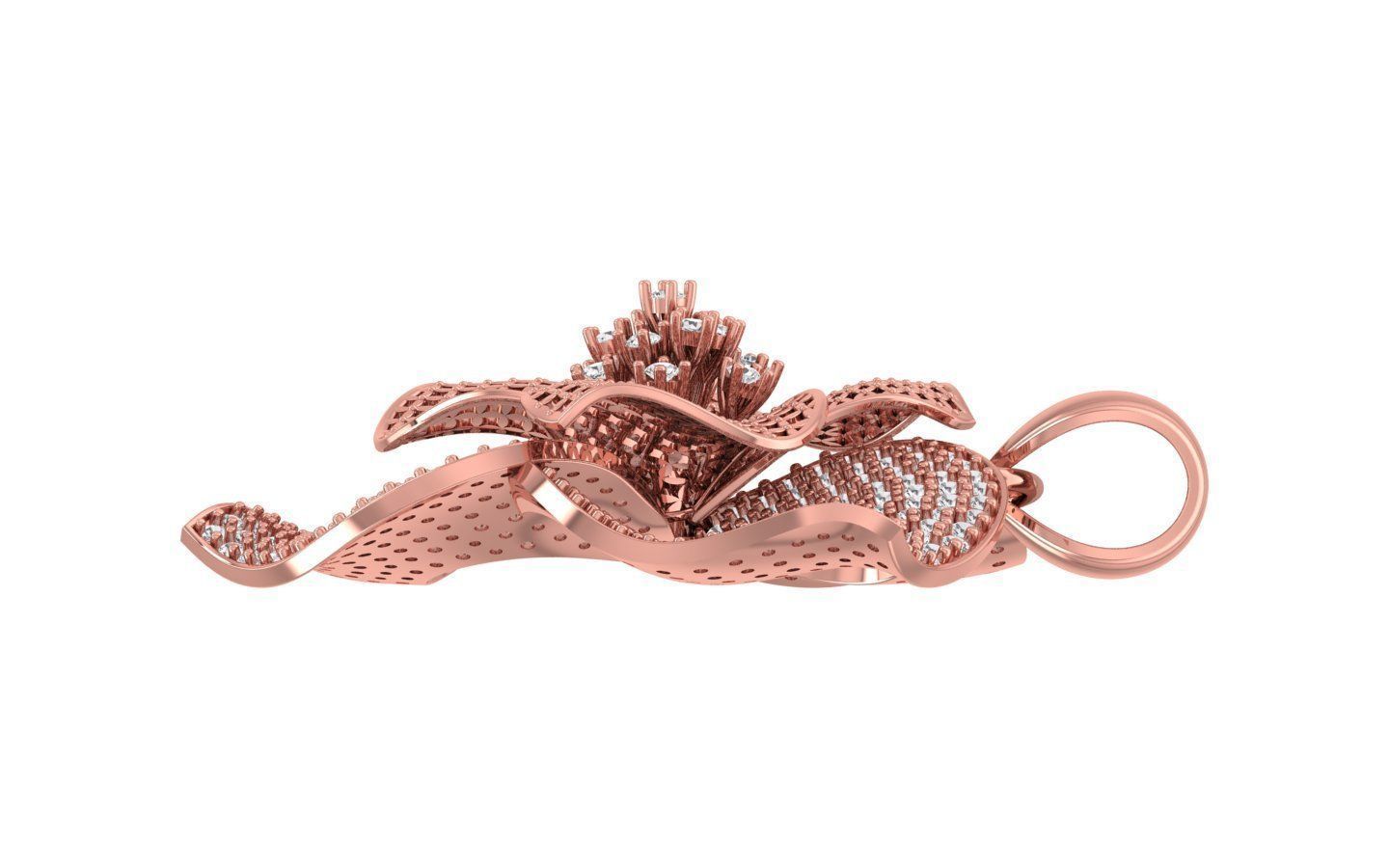 Women Flower Pendants 3dm STL OBJ FBX Renders Details 3D print model_1