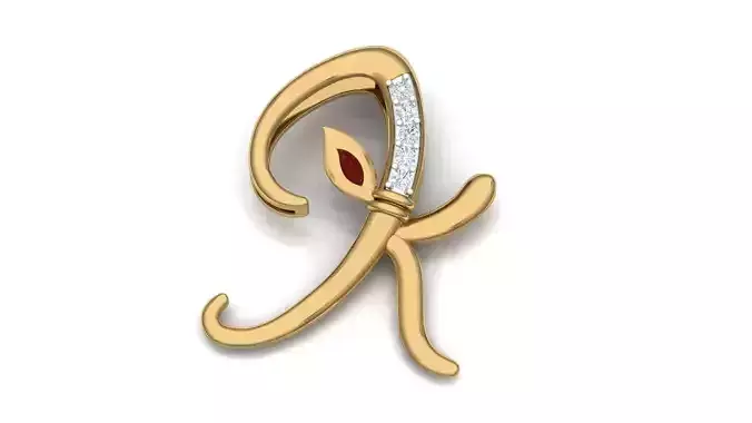 K letter pendant