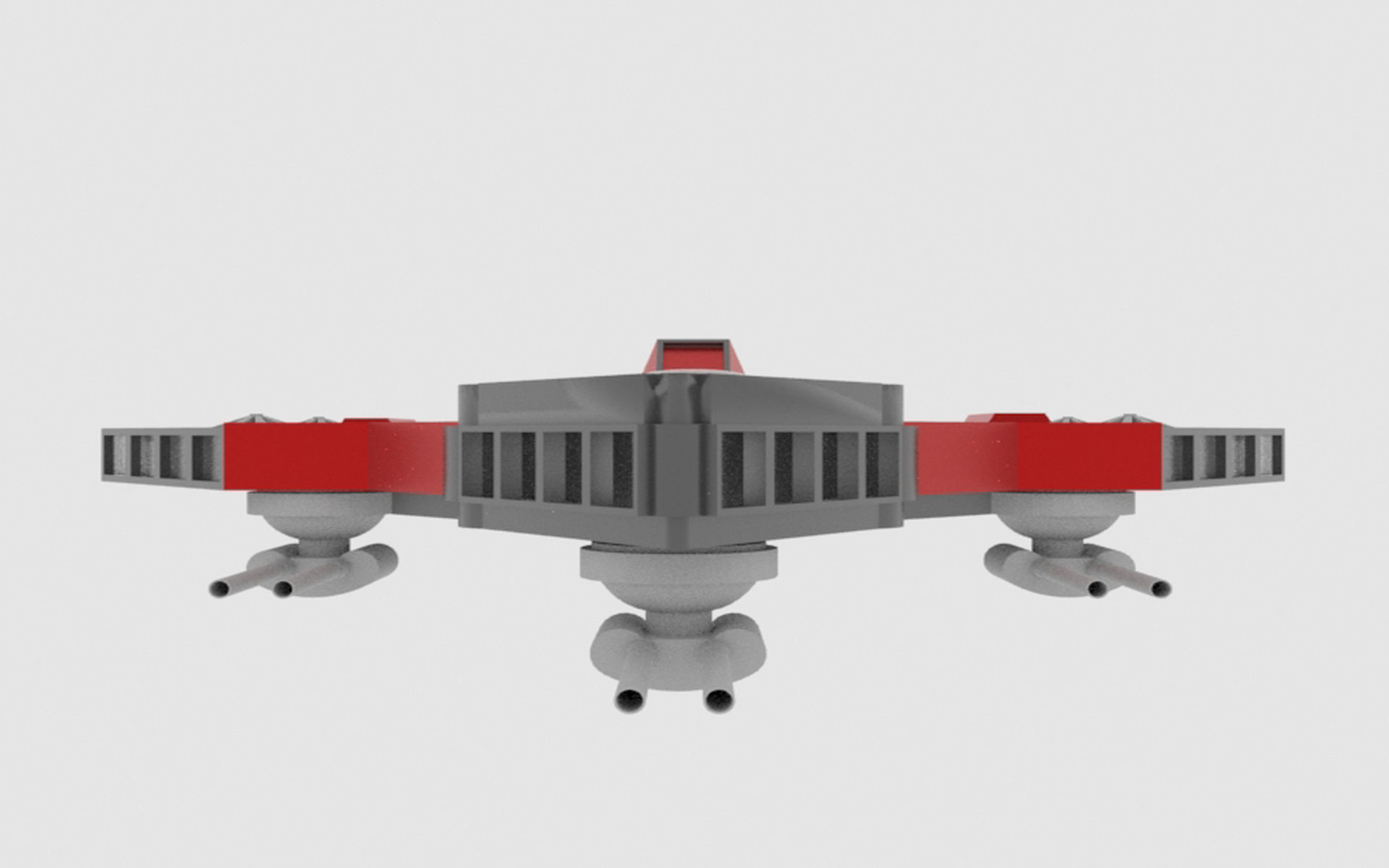 Antonov An - S Spaceship Low-poly 3D model_9