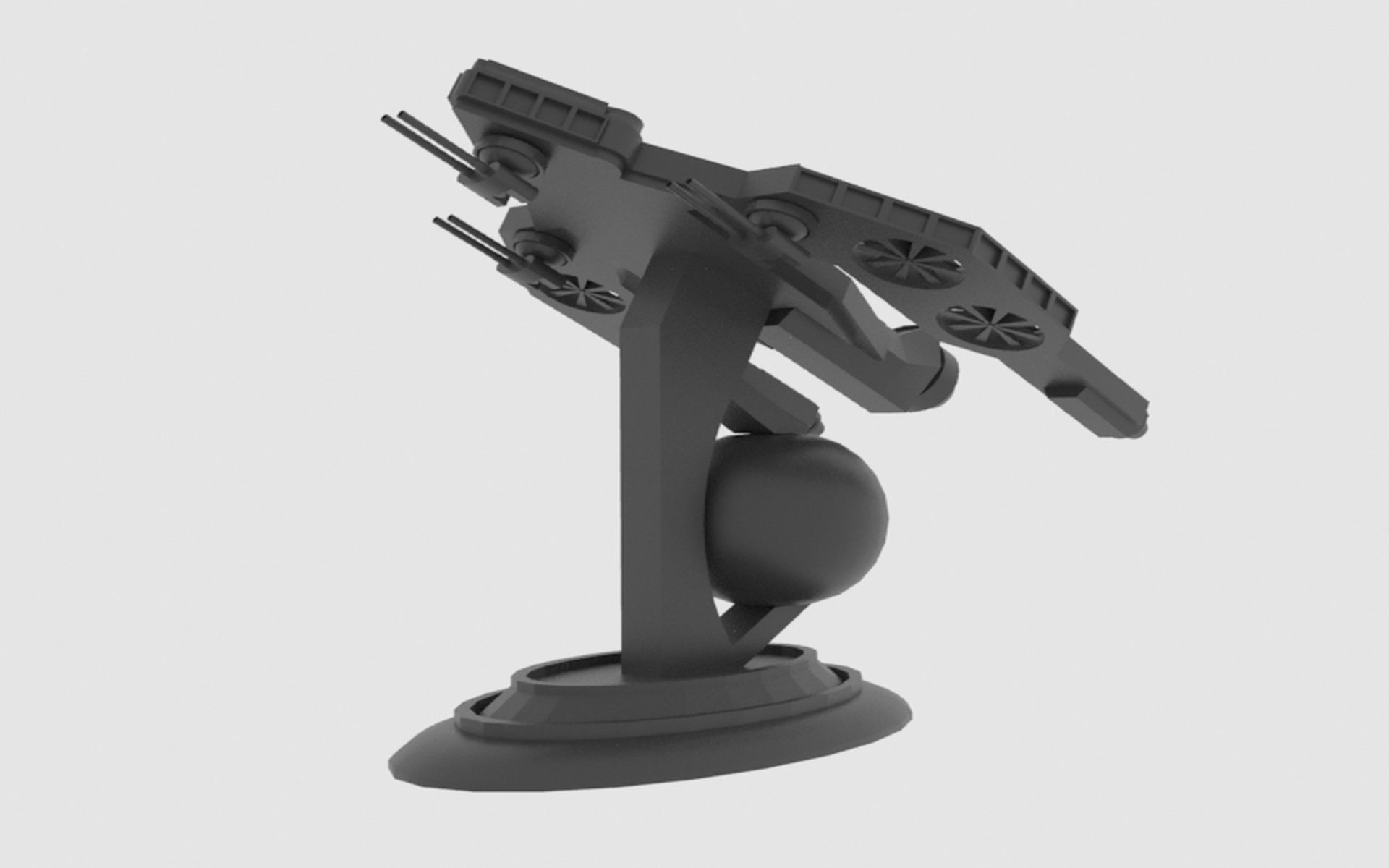 Antonov An - S Spaceship Low-poly 3D model_20