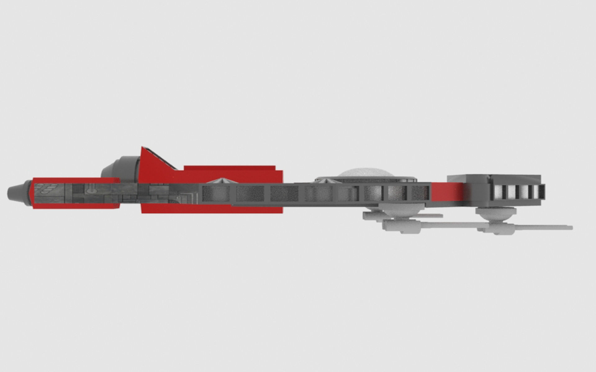 Antonov An - S Spaceship Low-poly 3D model_11