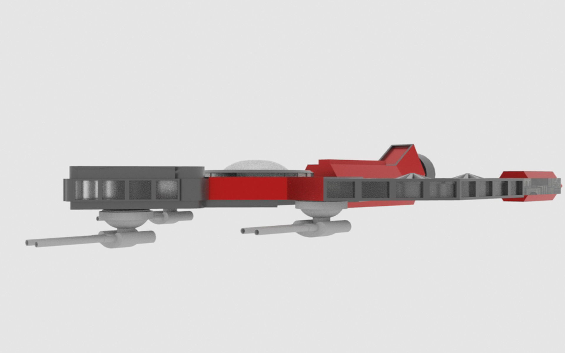 Antonov An - S Spaceship Low-poly 3D model_8