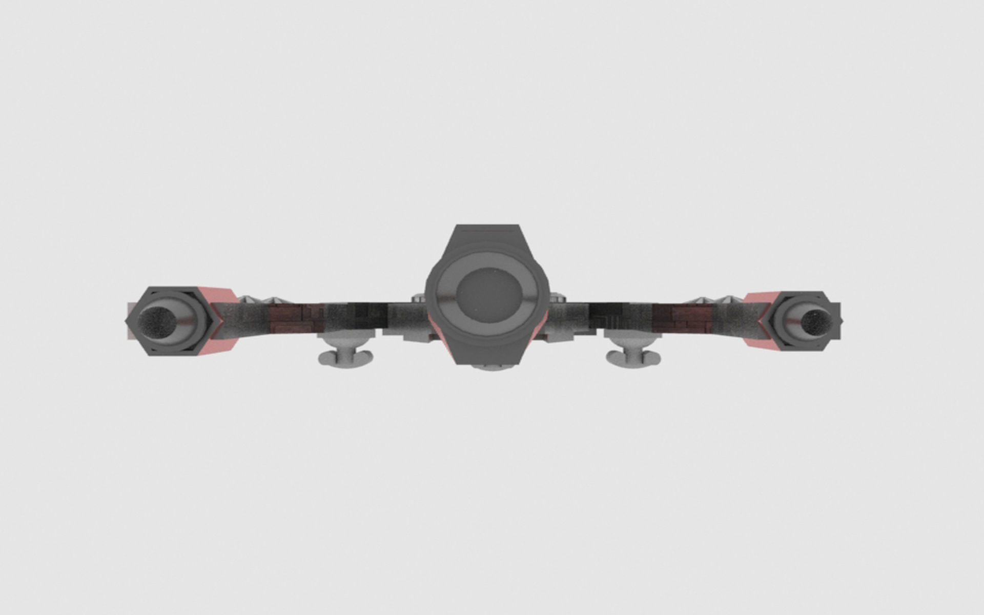 Antonov An - S Spaceship Low-poly 3D model_12