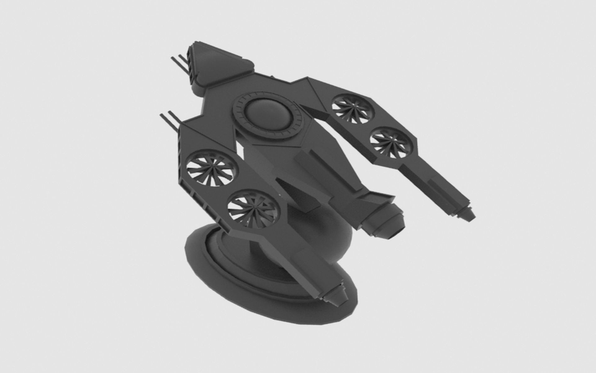 Antonov An - S Spaceship Low-poly 3D model_26