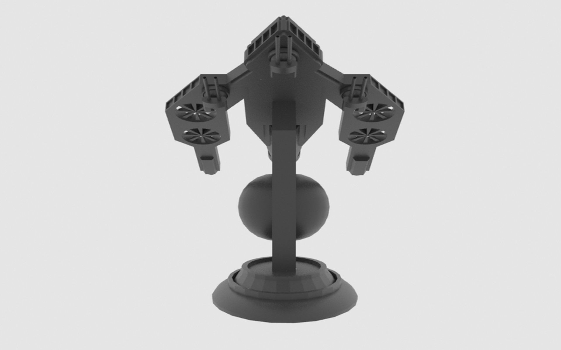 Antonov An - S Spaceship Low-poly 3D model_21