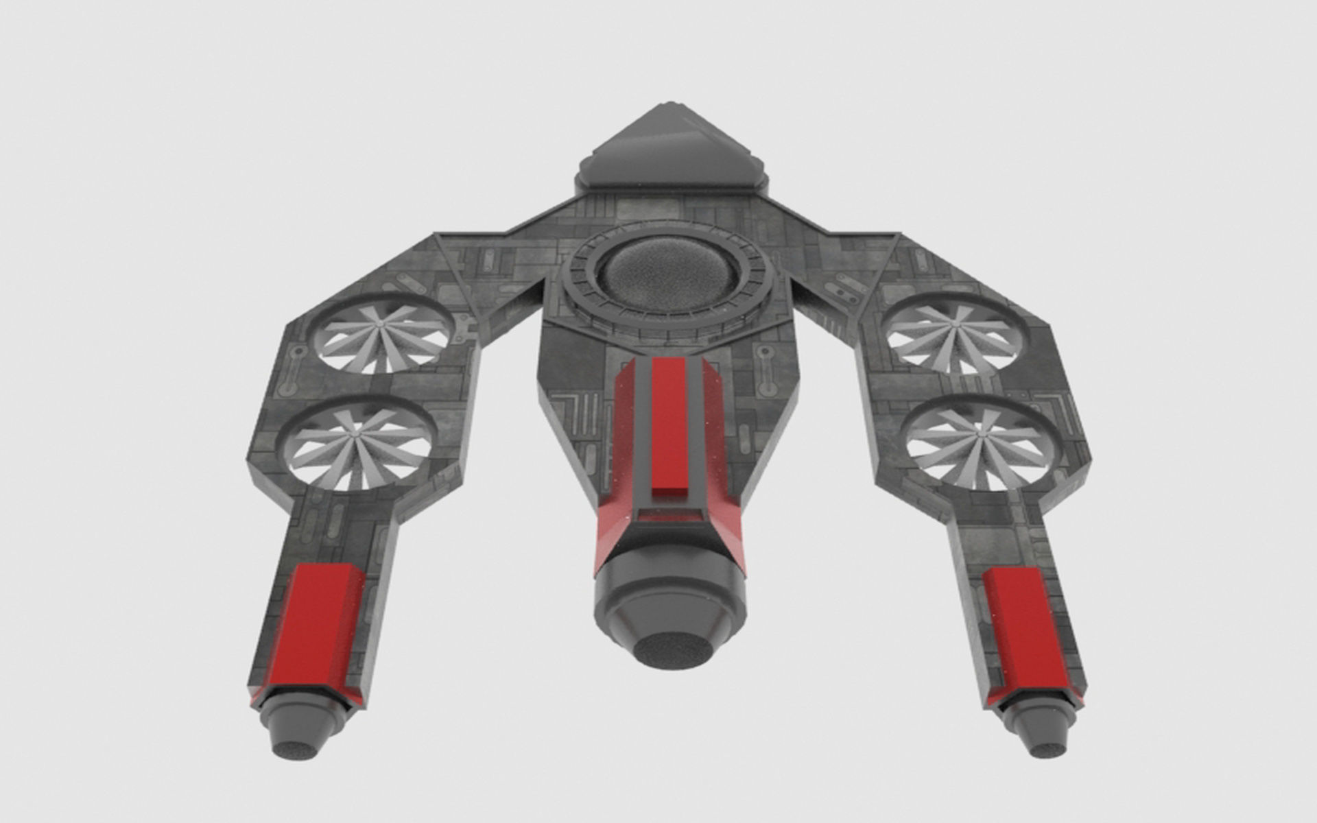 Antonov An - S Spaceship Low-poly 3D model_1