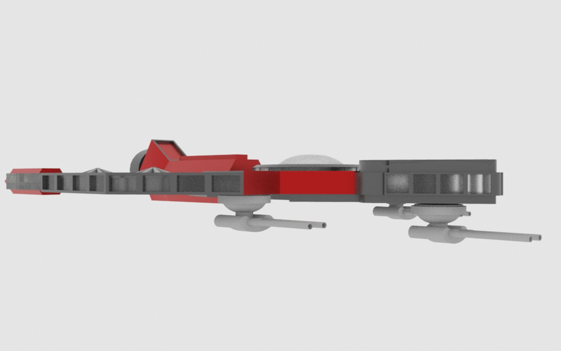 Antonov An - S Spaceship Low-poly 3D model_10