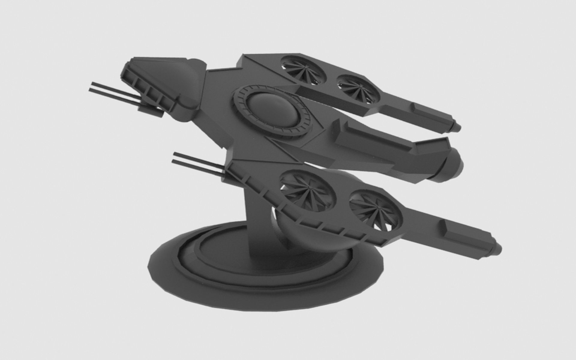 Antonov An - S Spaceship Low-poly 3D model_18