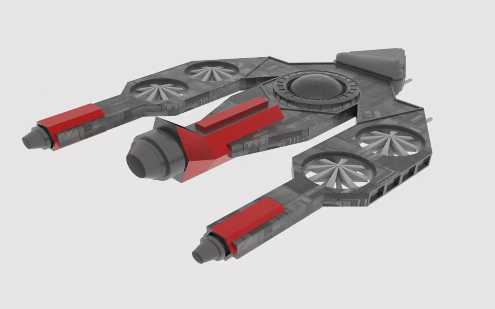 Antonov An - S Spaceship Low-poly 3D model_0