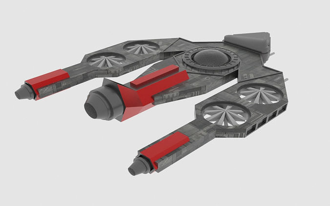 Antonov An - S Spaceship  Low-poly 3D model