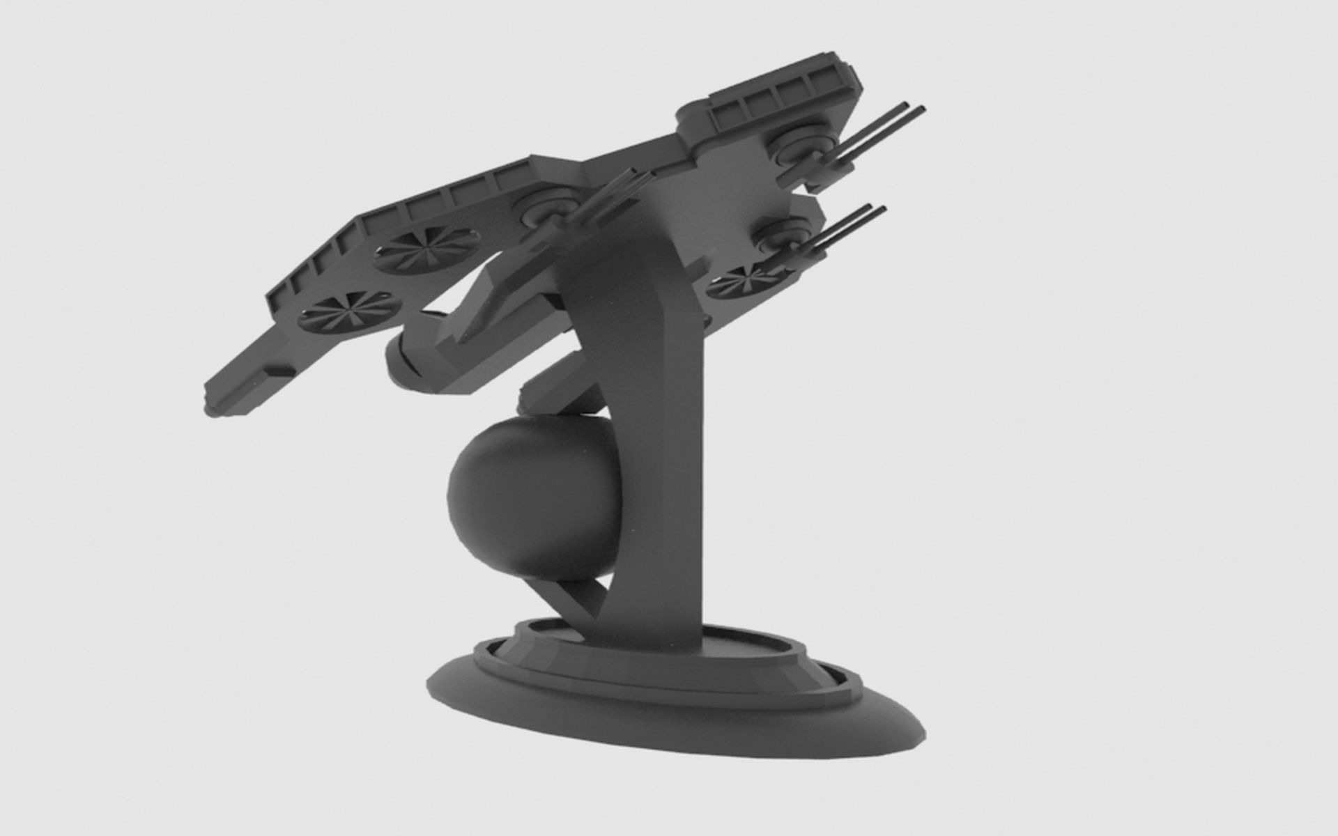 Antonov An - S Spaceship Low-poly 3D model_22