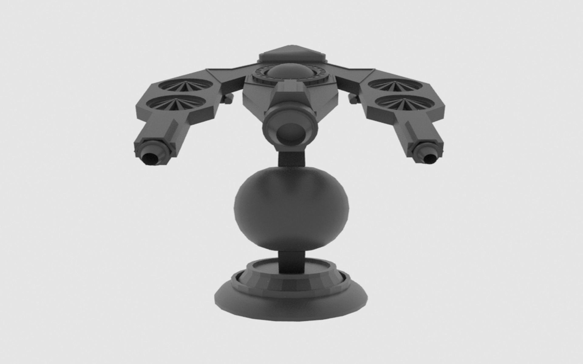 Antonov An - S Spaceship Low-poly 3D model_25